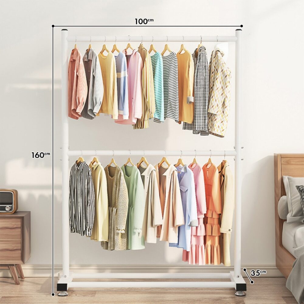 Tara 2 Layer Large & Strong Steel Structure clothes rack Double layer / penyangkut baju / ampaian baju - Image 8