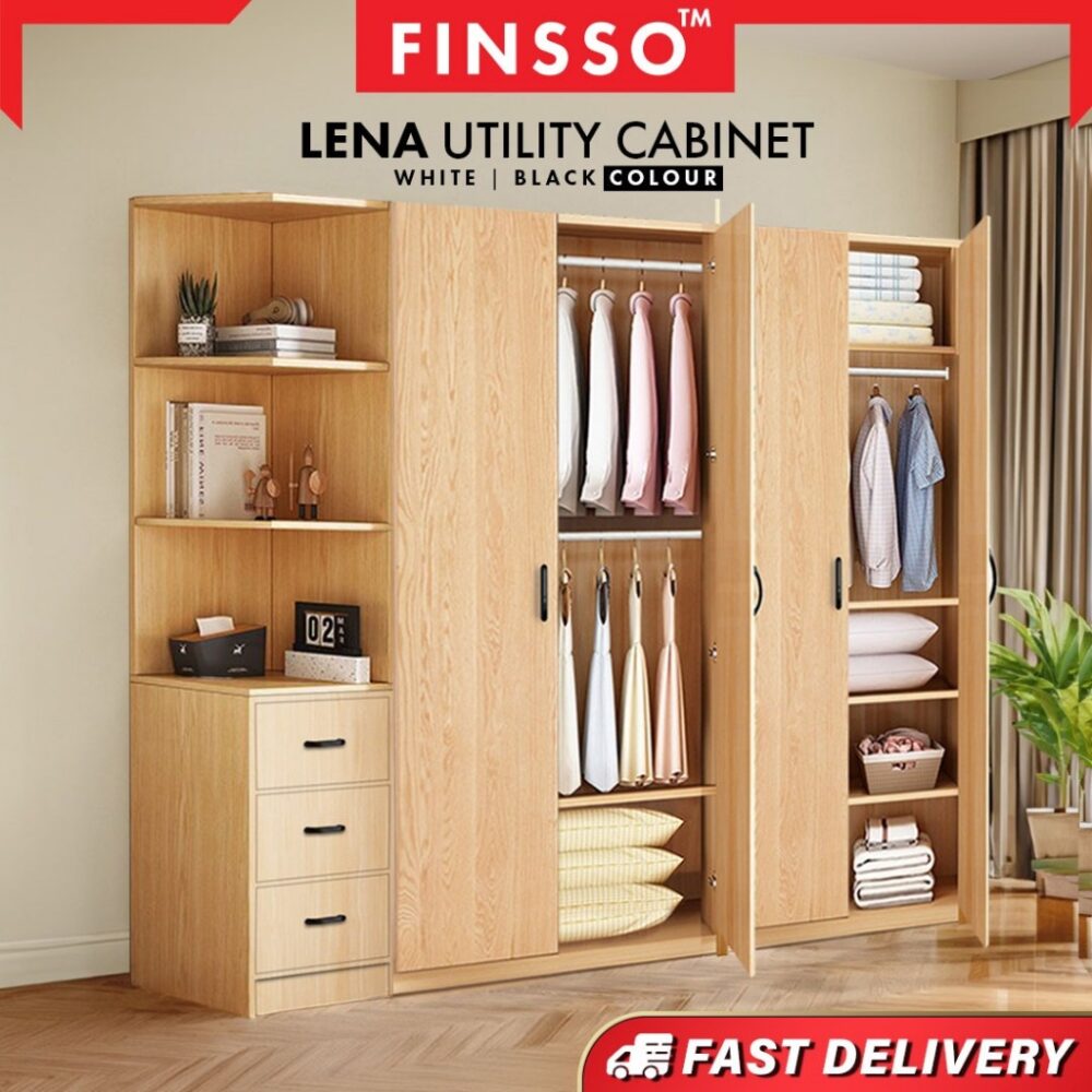 Lena Seating Corner Cabinet Corner Cabinet Triangle Cabinet / almari baju murah / wardrobe - Image 2