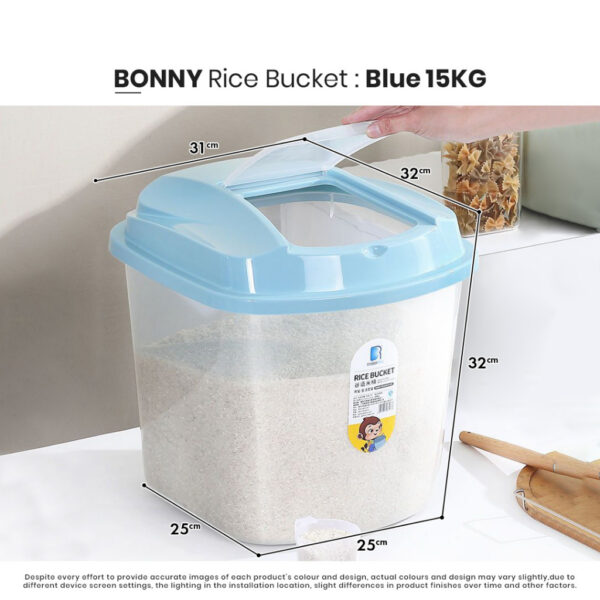 OPAL 5kg/10kg/15kg Rice Storage Box Collection Bucket Insect-Proof and Moisture-Proof
