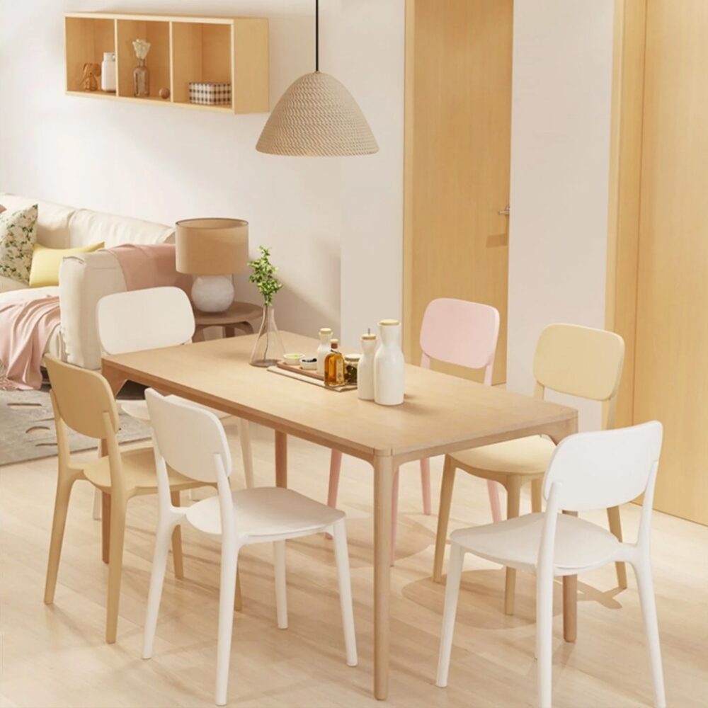 Ester Nordic Plastic chair home thickened restaurant dining table backrest chair - Image 3