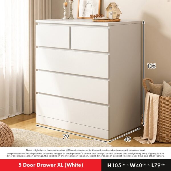 SNOW SERIES Chest Drawer Storage Drawer /Drawer baju Laci / almari baju / wardrobe