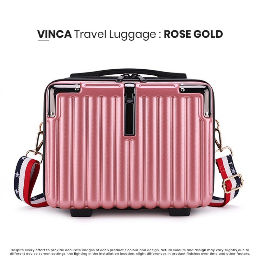 14-inchPC material unisex simple cosmetic case/ Mini Suitcase Cosmetic Bag Women Lightweight Washing Box - Image 2