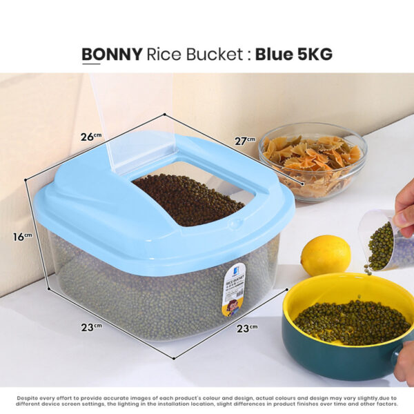 OPAL 5kg/10kg/15kg Rice Storage Box Collection Bucket Insect-Proof and Moisture-Proof