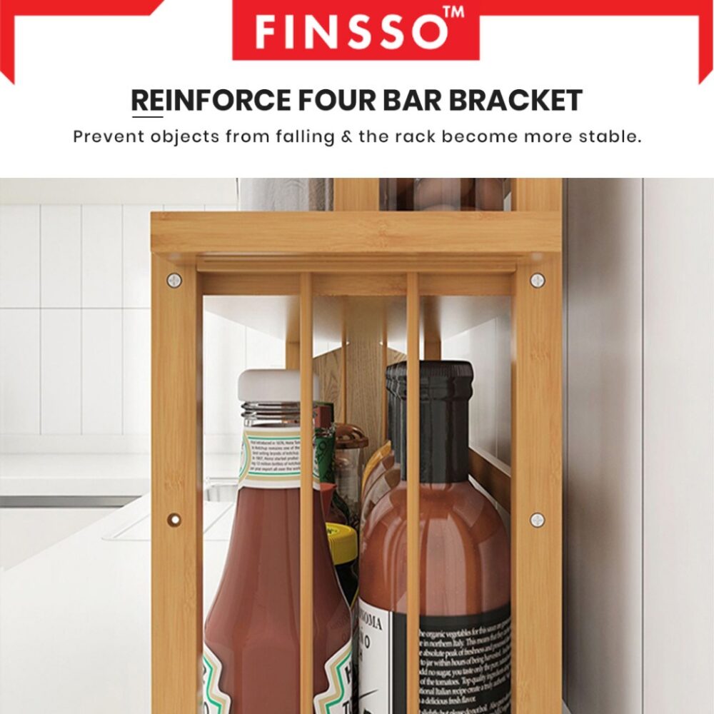 Bambusa kitchen rack rak rempah kayu - Image 5
