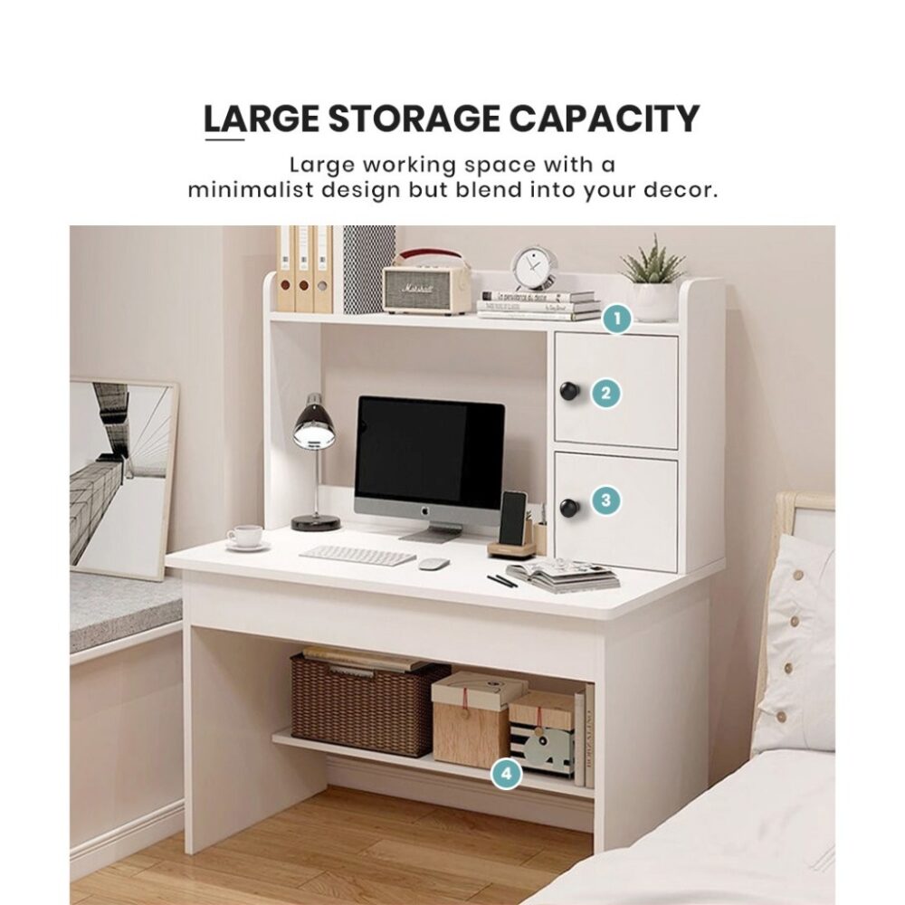 Study Table SET with Side Shelf/ Office desk study table with top /Side shelf/Rack/Orion - Image 8