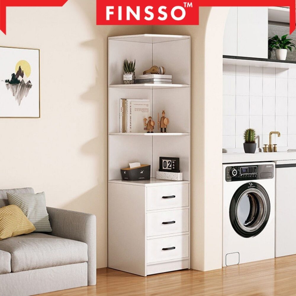 Lena Seating Corner Cabinet Corner Cabinet Triangle Cabinet / almari baju murah / wardrobe - Image 3
