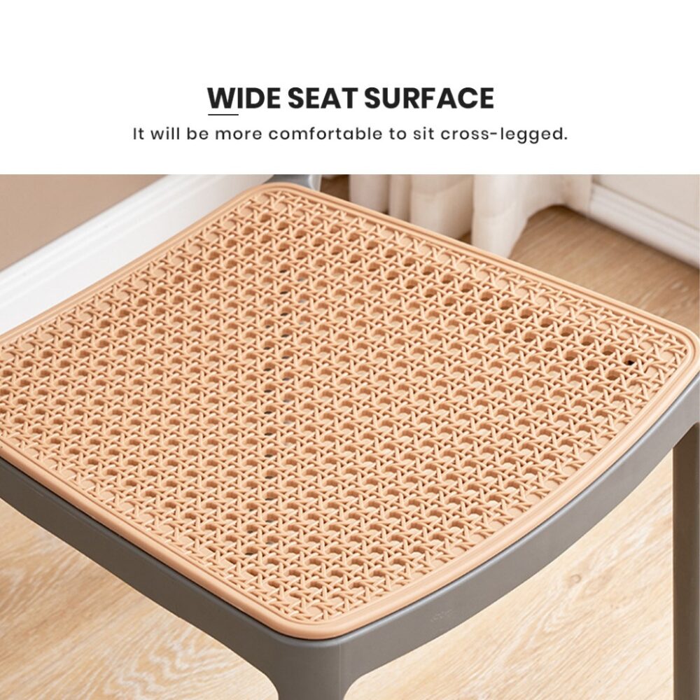 Balsam Nordic Rattan Chair Plastic Chair Backrest Chair Restaurant DiningChair Minimalist Outdoor - Image 6