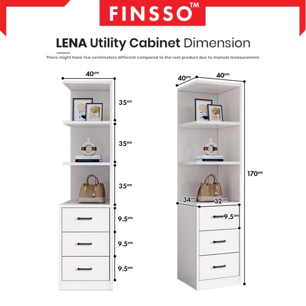 Lena Seating Corner Cabinet Corner Cabinet Triangle Cabinet / almari baju murah / wardrobe - Image 6