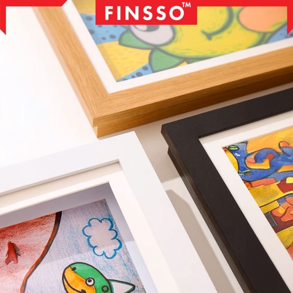 Magnetic Wooden A4 / A3 size Frame / Flip Cover Art Storage Box / Kids Art Frames / Wall-mounted - Image 4