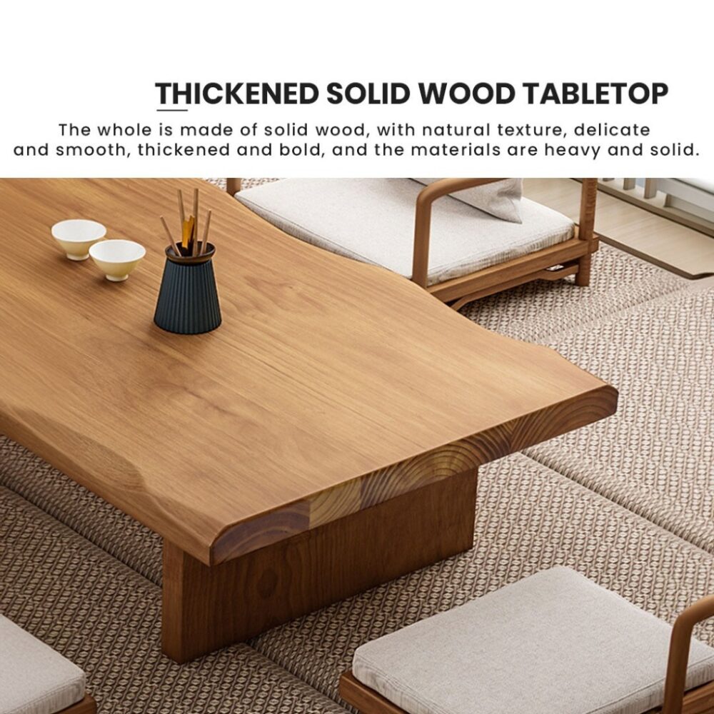 Japanese Solid Wood Dining Table - Image 4