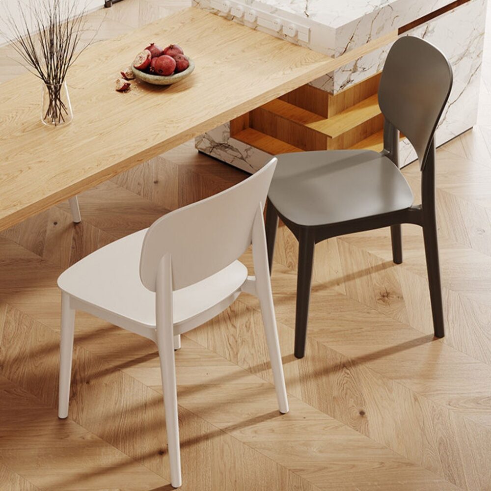 Ester Nordic Plastic chair home thickened restaurant dining table backrest chair - Image 4
