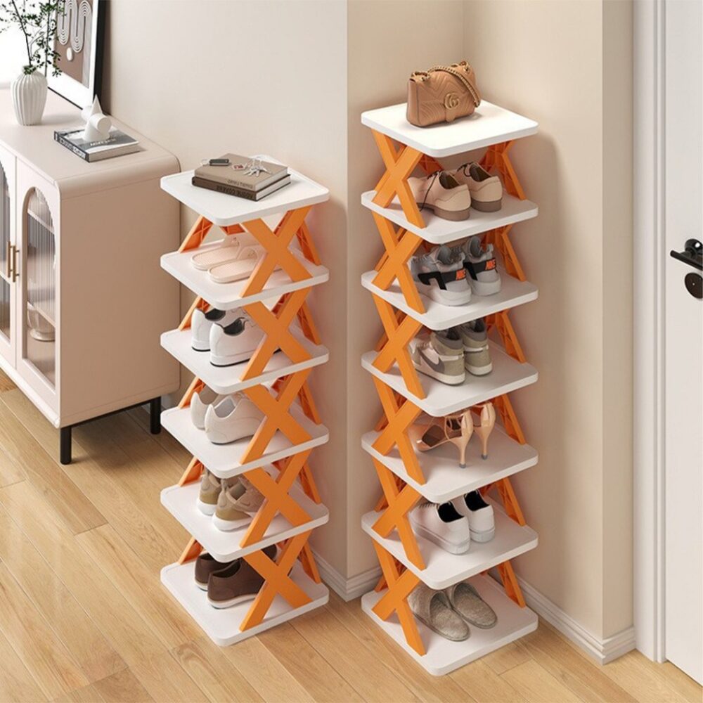 Rak Kasut Plastic Shoes Rack Multi-layer Narrow Shoe Rack Storage Cabinet Space Saving*Shelf Rak Kasut 鞋架 - Image 2