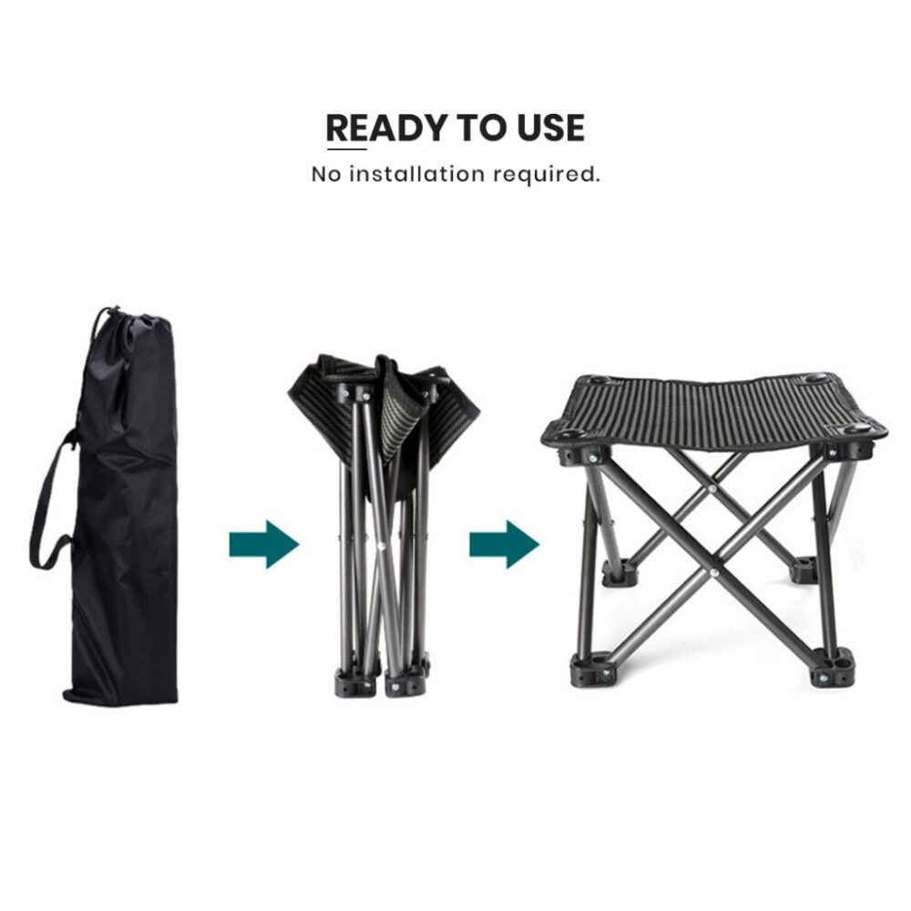 Folding stool camping healing chair portable back chair fishing chair new art student stool - Image 4
