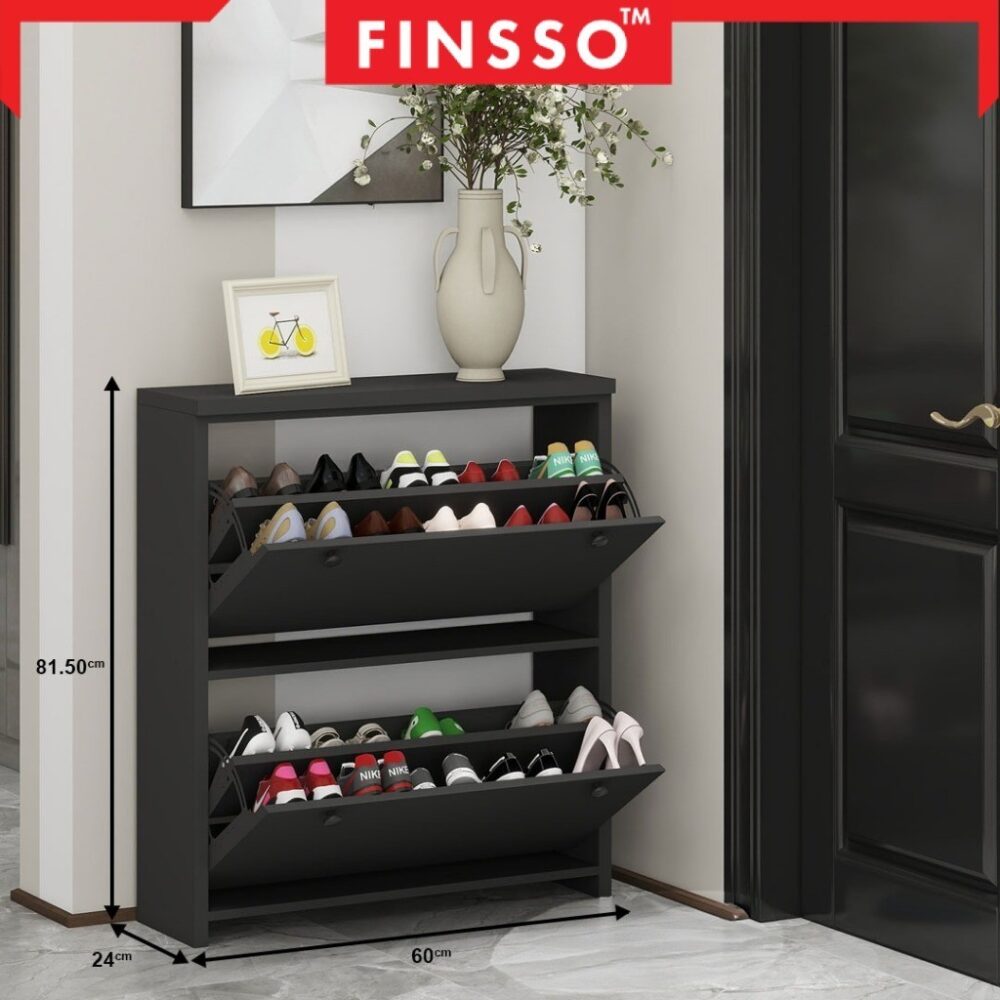 [NEW✅] Finsso: Basra Shoe Cabinet/ Shoe Rack Large Capacity Multi-layer/ Almari Kasut/ Rak Kasut Bertutup/ Kabinet Kasut - Image 2