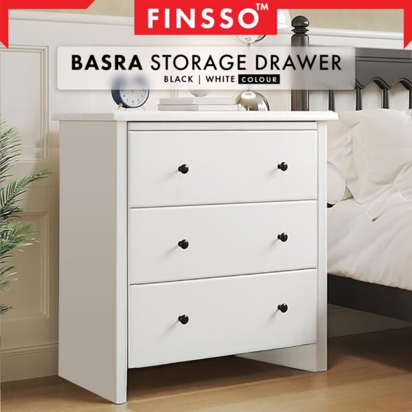 [NEW ARRIVAL ✅] FINSSO: Basra Chest Drawer Clothes Storage With Knob/ Almari Baju - Laci Baju / Wardrobe Chest