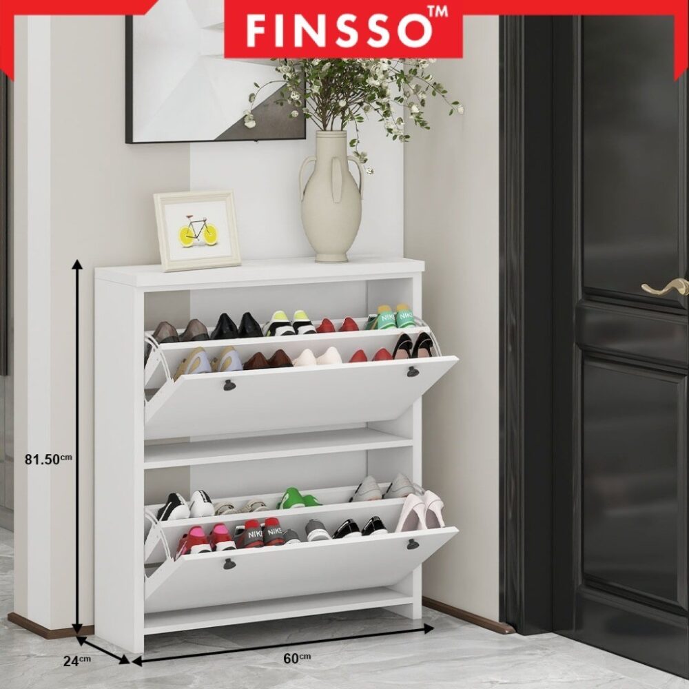 [NEW✅] Finsso: Basra Shoe Cabinet/ Shoe Rack Large Capacity Multi-layer/ Almari Kasut/ Rak Kasut Bertutup/ Kabinet Kasut - Image 2