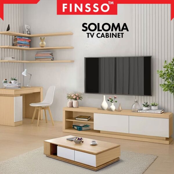 Solomo TV Cabinet extra thick kayu