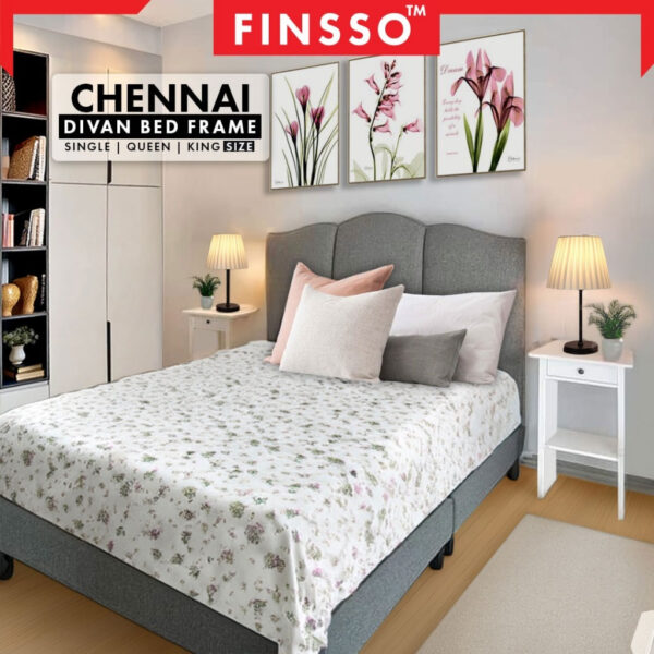concept E1 Board Chenni bedroom SET Luxury Swiss-Foundation Divan Queen Bed Frame (Low Formaldehyde)