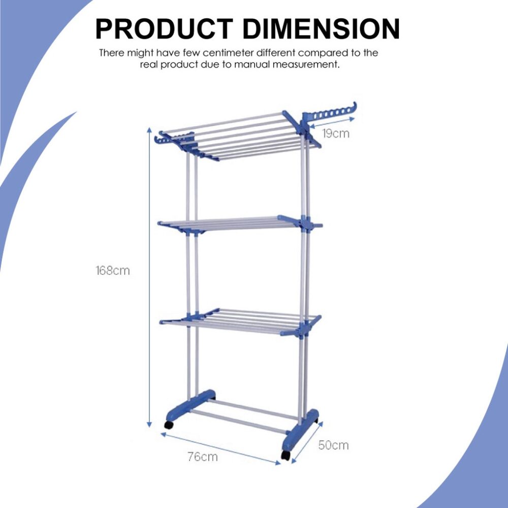 Stock Clearance  Korean Hanging Rack / Ampaian Baju/ Foldable Drying Rack Stainless Steel /Rak Baju - Image 2