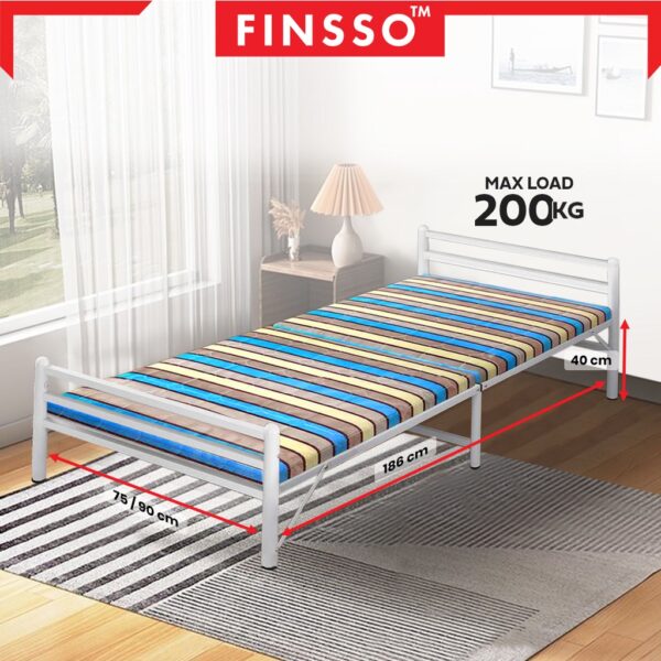 75/90/100/120 CM ARIAL bed frame WITH FREE papan atas / katil single boleh berlipat Stong & Stable