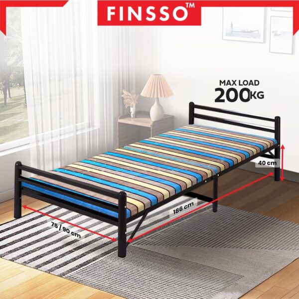 75/90/100/120 CM ARIAL bed frame WITH FREE papan atas / katil single boleh berlipat Stong & Stable