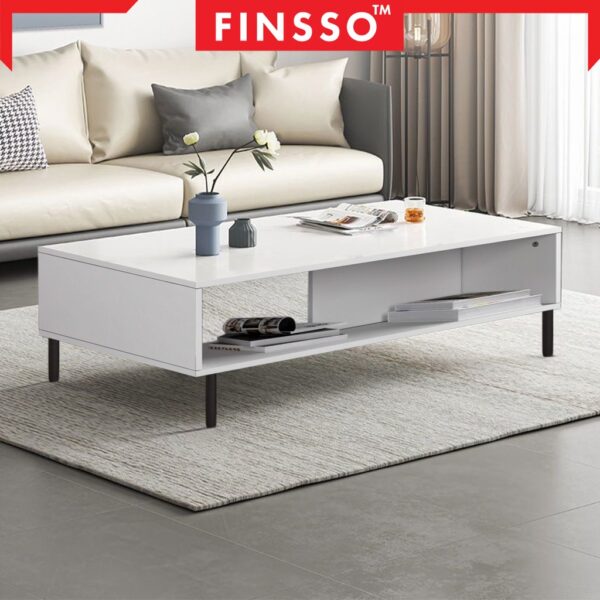 SNOW SERIES Adjustable Height TV Cabinet with Storage / Kabinet TV/ Meja TV / Rak TV/ 3.5 FT Coffee Table