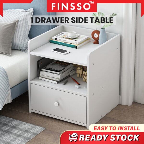 GION Modern side table meja kecil BedSide Table / side table with 1 drawer / side table with 2 drawer