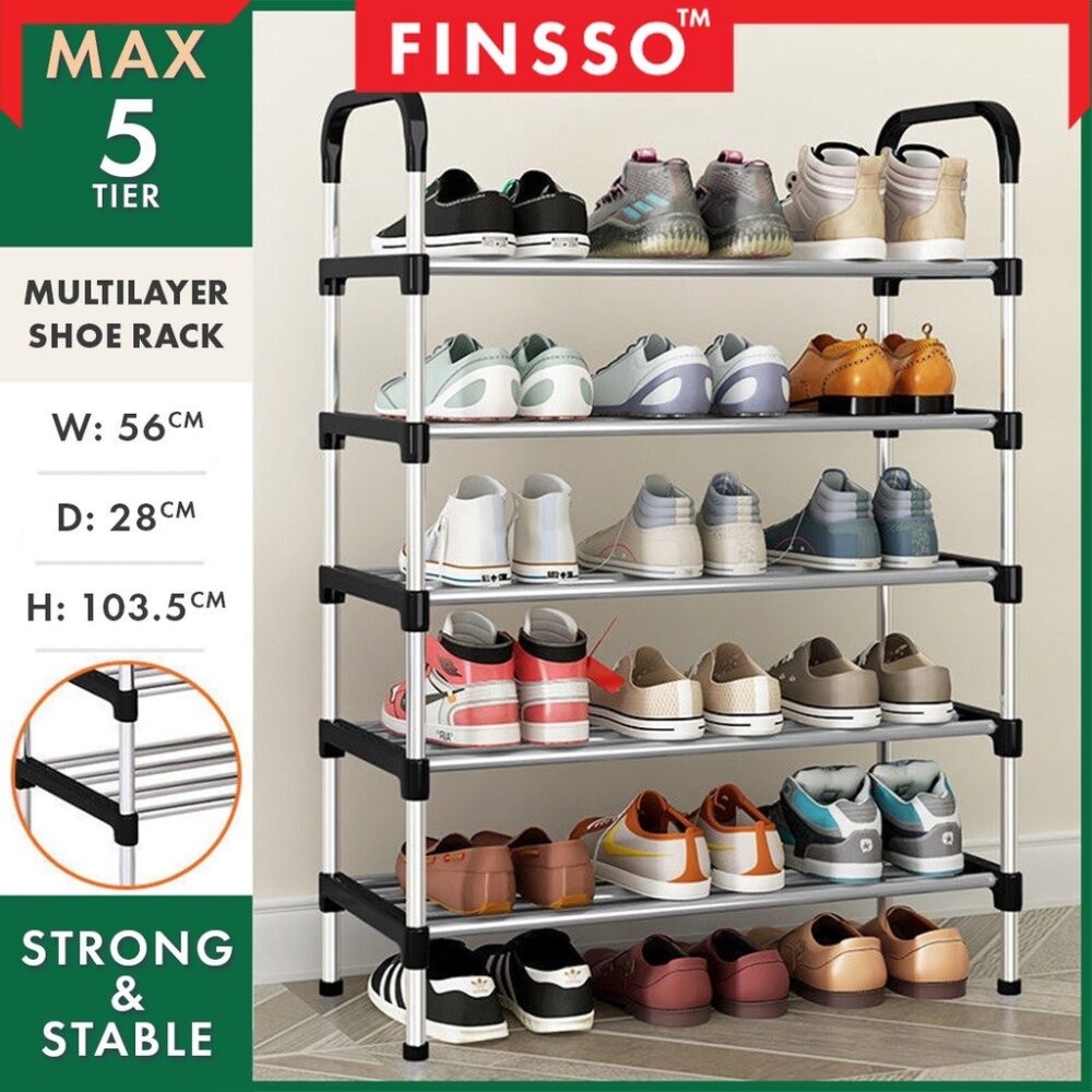 rak kasut Multi Layer Storage Organizer Space Saving Shoe Rack/ rak kasut murah & besi / Space Adjustable - Image 2