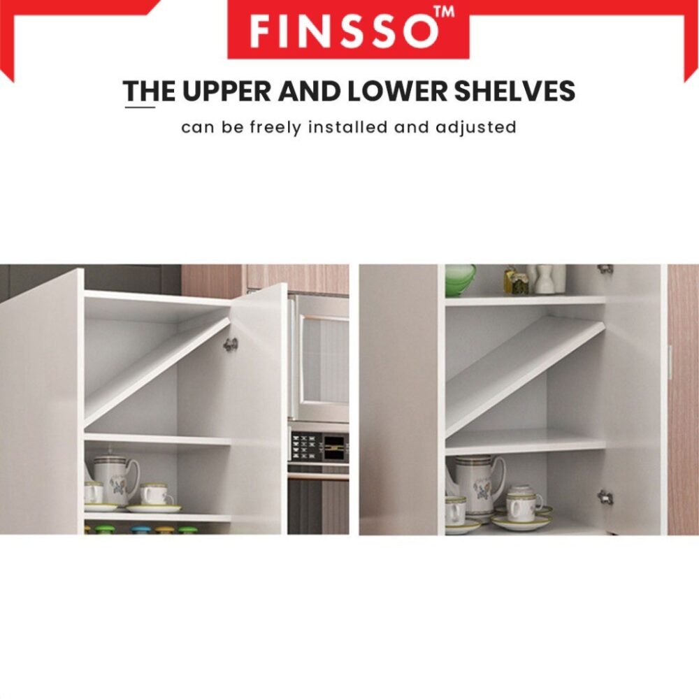 Hafix Kitchen Cabinet with Top & Bottom Enclosed Cabinet Space Modern / almari dapur / kabinet dapur - Image 9