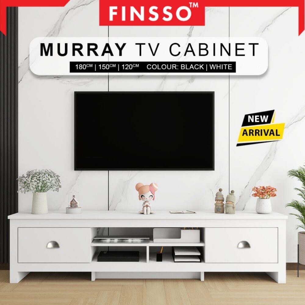 [NEW ARRIVAL ✅] Finsso: Murray multi storage TV Cabinet/ Cabinet Size 6/5 Feet /TV Console/ Rak TV /Coffee Table/