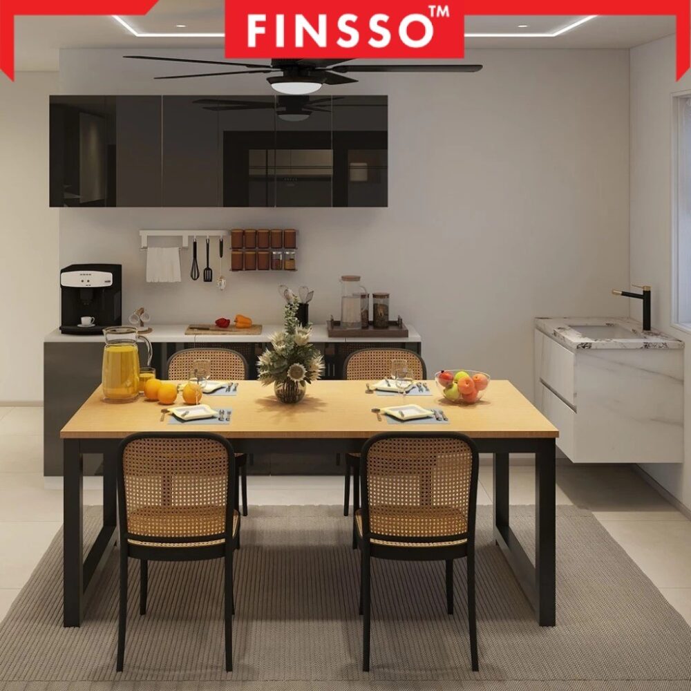 Meja Makan Kayu Solid & Tebal 4-8 Kerusi | Premium Dining Table Set | Meja Tahan Lasak & Anti Goyang - Image 5