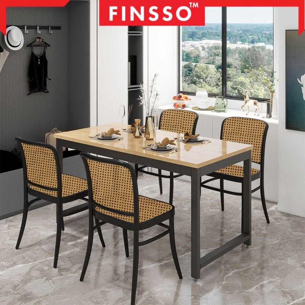 Meja Makan Kayu Solid & Tebal 4-8 Kerusi | Premium Dining Table Set | Meja Tahan Lasak & Anti Goyang - Image 7