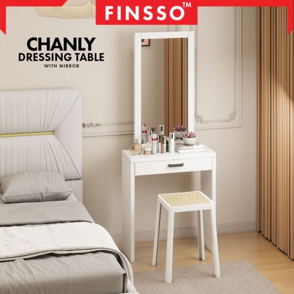 Simple Varsity Dressing Table +Drawer + Mirror Make Up Table / meja solek / meja makeup