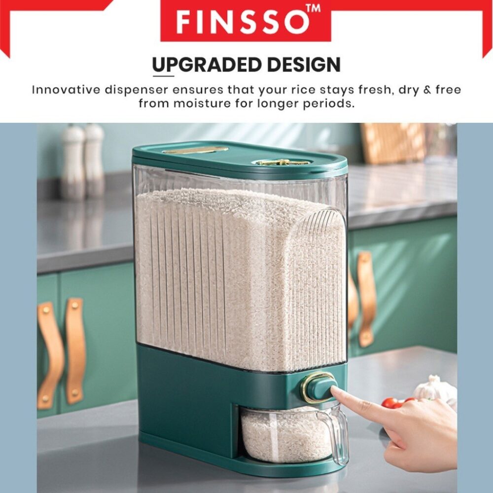 Rice bucket grain storage box sealed insect-proof and moisture-proof rice storage box/Salvias - Image 5