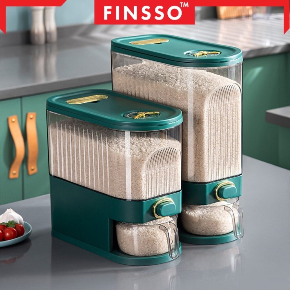 Rice bucket grain storage box sealed insect-proof and moisture-proof rice storage box/Salvias - Image 2