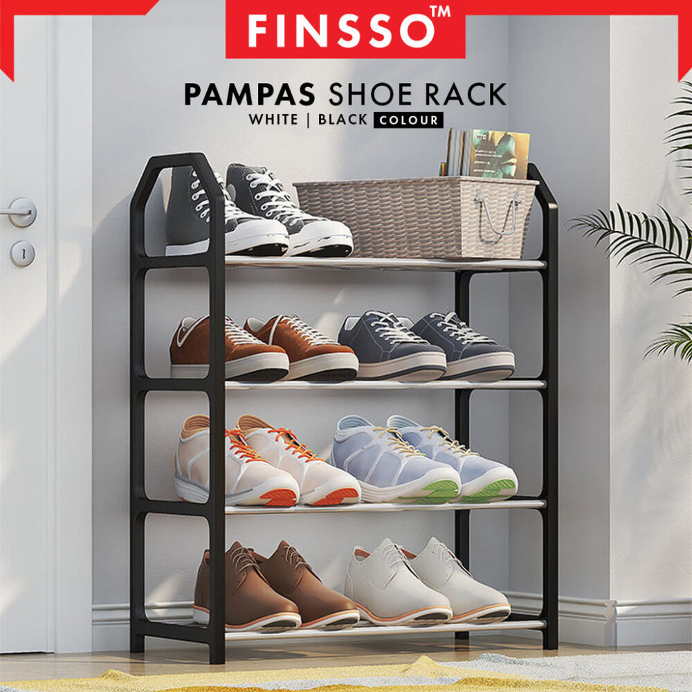 Pampas Multi-Layer Shoe Shelf 4 Layers Simple Dust-proof Storage Shoe Cabinet