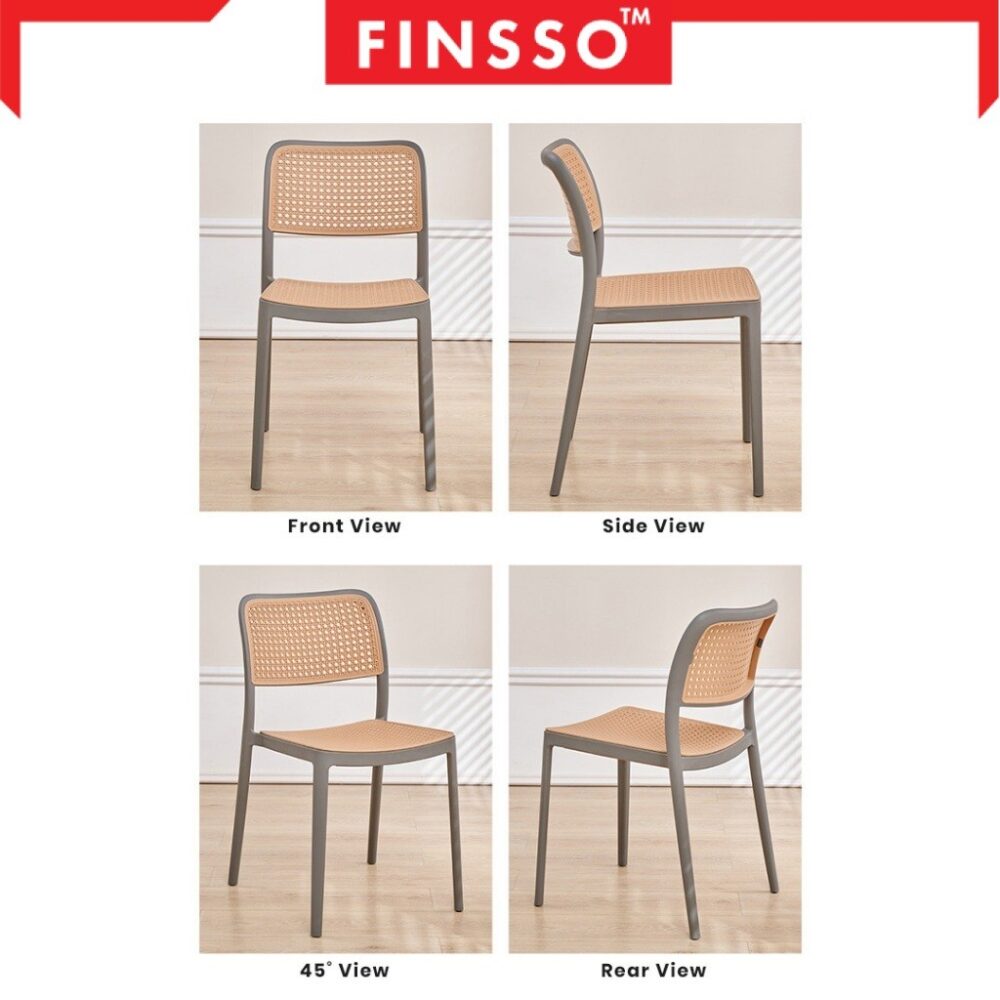 TILIA Rattan Chair PP Chair Plastic Chair Backrest Chair Restaurant Dining Chair Minimalist - Image 6