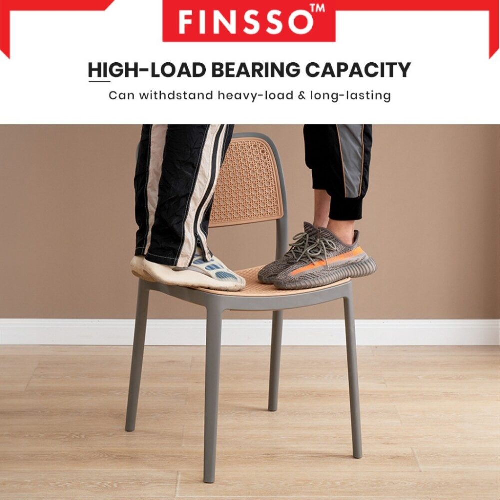 TILIA Rattan Chair PP Chair Plastic Chair Backrest Chair Restaurant Dining Chair Minimalist - Image 5