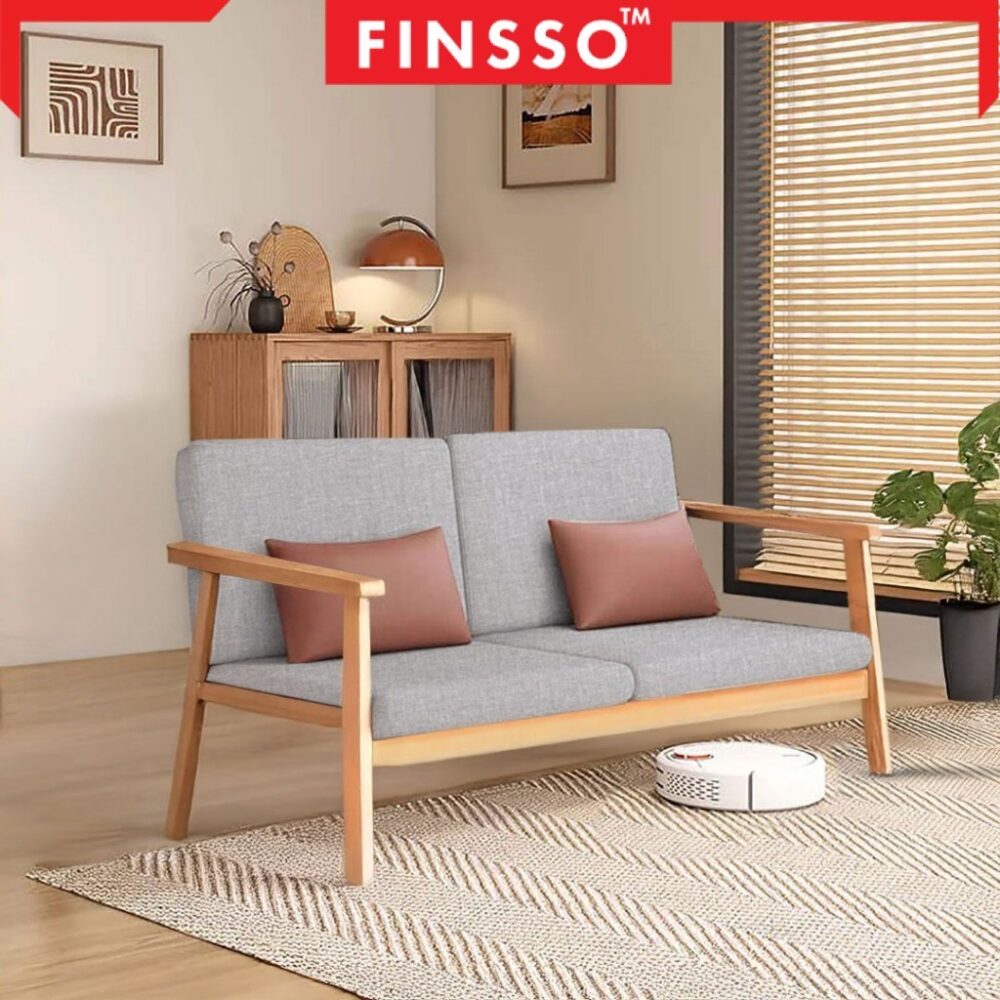 [Limited Deals, RM20 OFF!  ] Luxury Wooden Sofa 2 & 3 Seater/ Solid Wood Frame/ Sofa Kayu Tahan Lama/ Bazar - Image 3