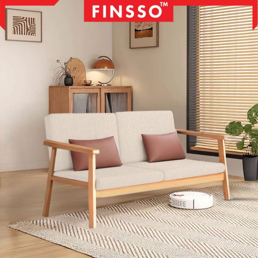[Limited Deals, RM20 OFF!  ] Luxury Wooden Sofa 2 & 3 Seater/ Solid Wood Frame/ Sofa Kayu Tahan Lama/ Bazar - Image 2