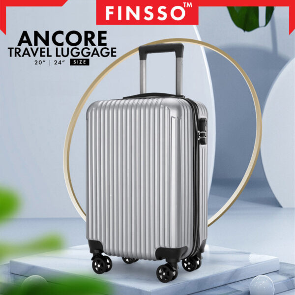 Travel Luggage ANCORE ABS Material Bag 20/24 inch Beg Bagasi Lightweight 4 Wheels 360 Rotation Luggage Bags