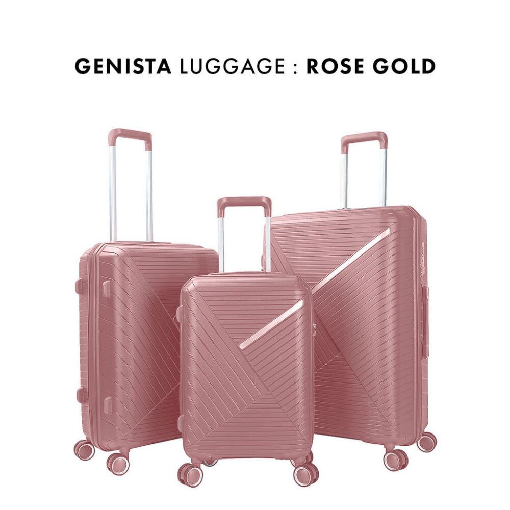 GENISTA Travel Luggage Beg Bagasi Lightweight 4 Wheels 360 Rotation Luggage PP Zipper Suitcase for Business Trips - Image 2