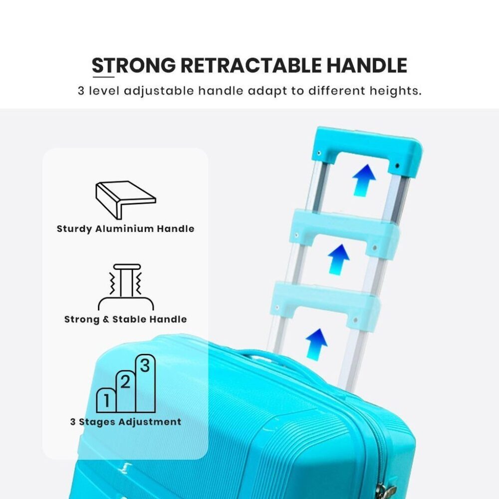 10yrs Warranty Canna Travel Luggage 20/24 inches PP Material Unbreakable Luggage Bags - Image 6