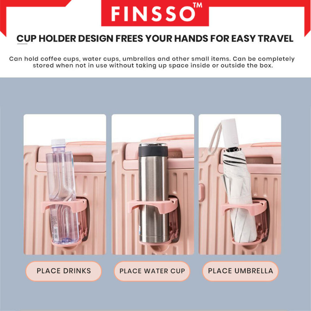 ARUM Suitcase with Large Capacity, Five Wheels, New Trolley Case,USB Charging,Cup Holder Suitcase - Image 4