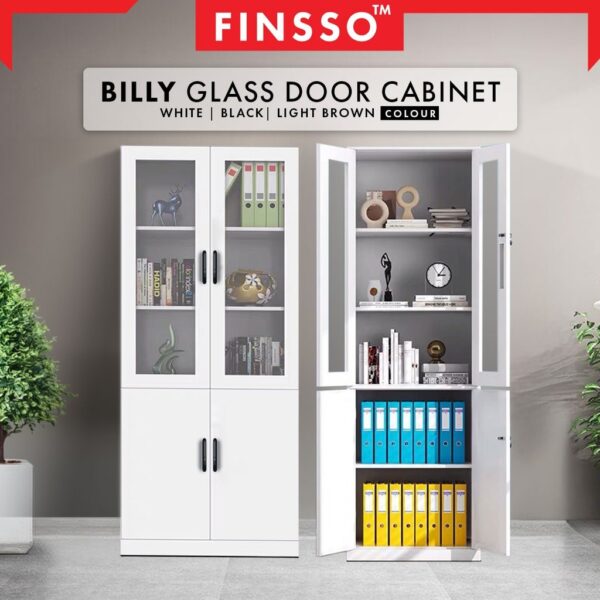 Billy Bookshelf 5 tier / almari buku kaca / almari kaca / display cabinet