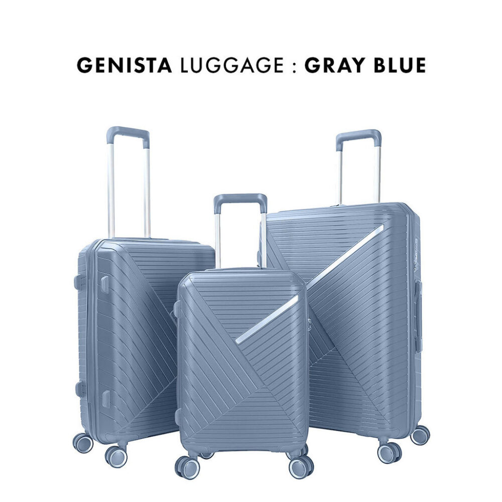 GENISTA Travel Luggage Beg Bagasi Lightweight 4 Wheels 360 Rotation Luggage PP Zipper Suitcase for Business Trips - Image 3