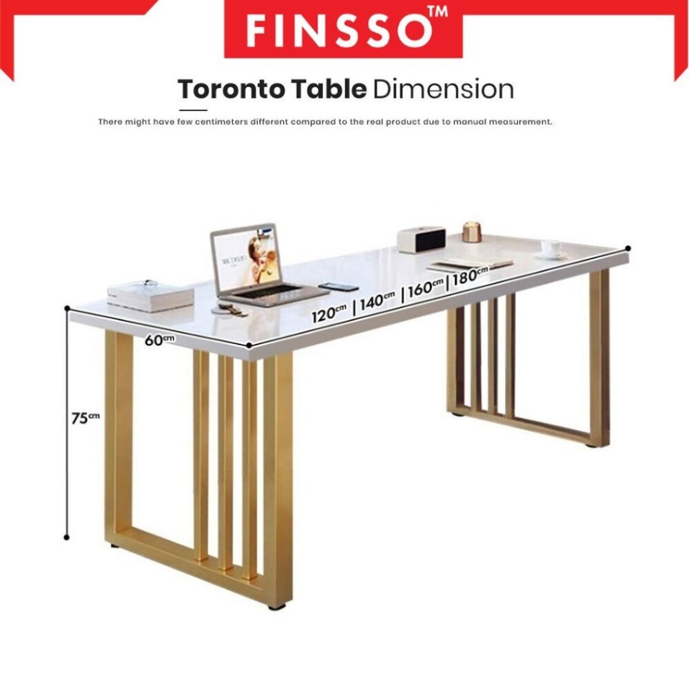 Toronto office table with 32mm table top + stronger kaki meja (Customize Available) - Image 7