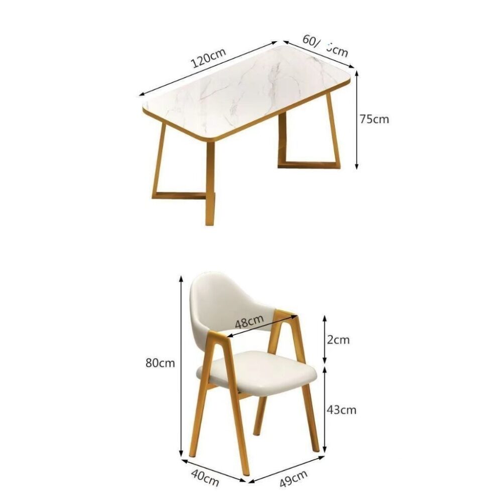 Amber Luxury Dining Table Meja Makan 4 Kerusi - Image 8