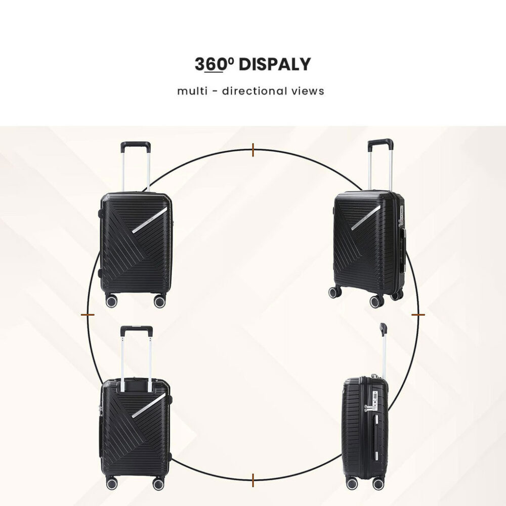 GENISTA Travel Luggage Beg Bagasi Lightweight 4 Wheels 360 Rotation Luggage PP Zipper Suitcase for Business Trips - Image 6