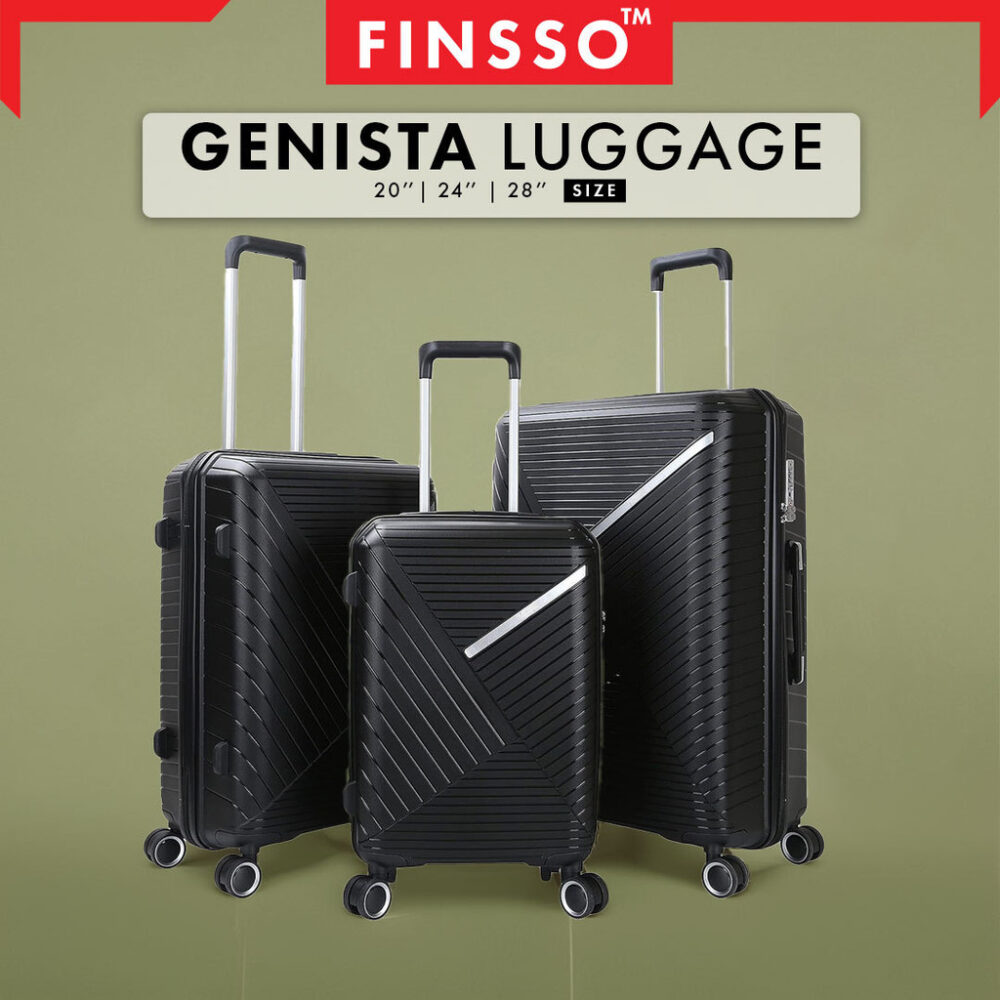GENISTA Travel Luggage Beg Bagasi Lightweight 4 Wheels 360 Rotation Luggage PP Zipper Suitcase for Business Trips - Image 4